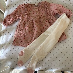 3-6 month dress with tights